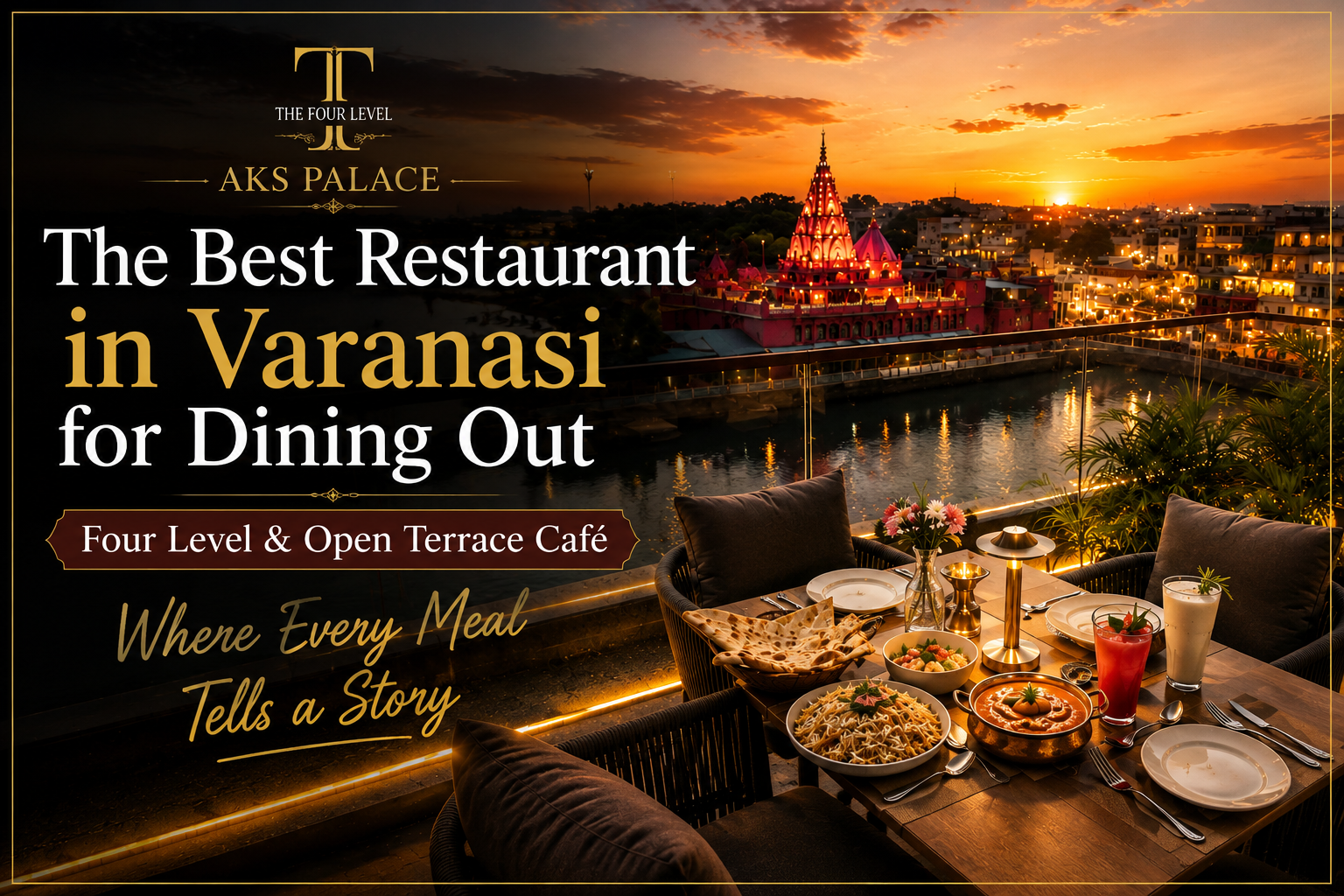 The Best Restaurant in Varanasi for Dining Out | Four Level & Open Terrace Café at AKS Palace