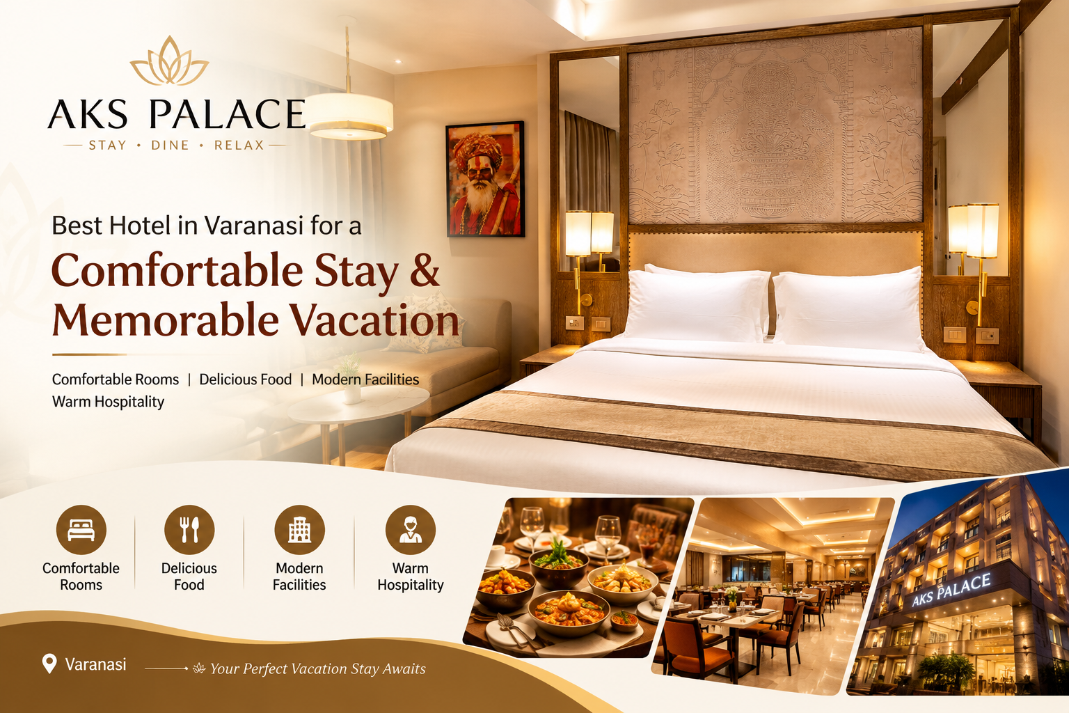 Best Hotel in Varanasi for a Comfortable Stay & Memorable Vacation | AKS Palace