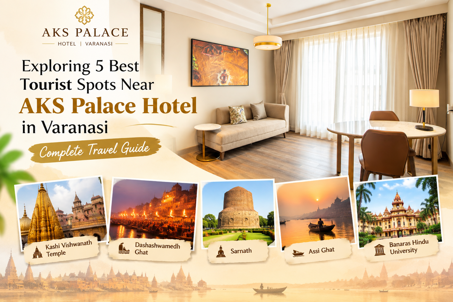 Exploring 5 Best Tourist Spots Near AKS Palace Hotel in Varanasi | Complete Travel Guide