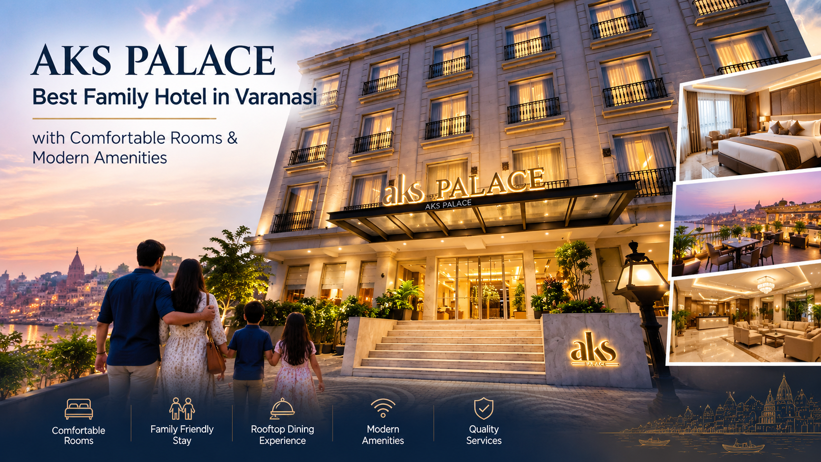 AKS PALACE | Best Family Hotel in Varanasi with Comfortable Rooms & Modern Amenities